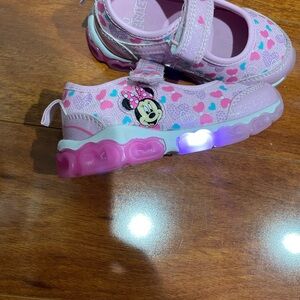 Minnie mouse light up  Pink Heart Sneakers for Kids